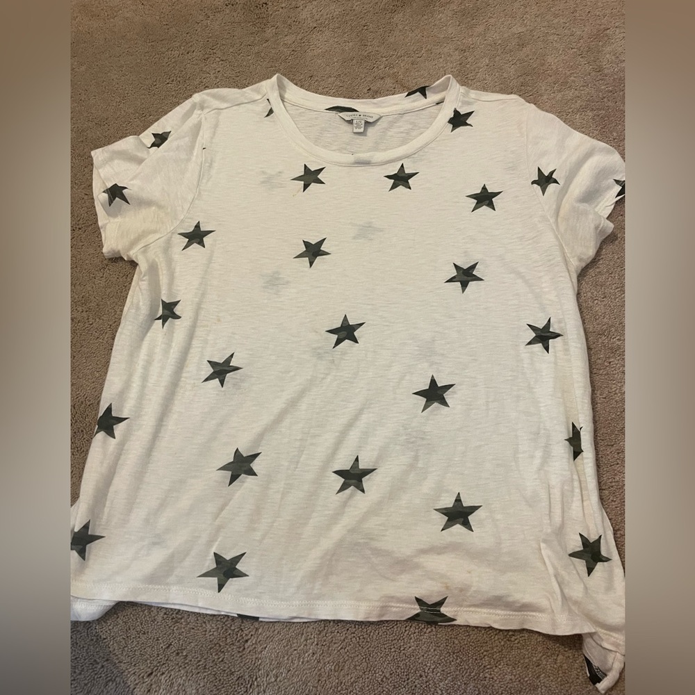 White shirt with camp stars
